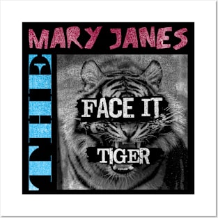 Face It Tiger (Black) Posters and Art